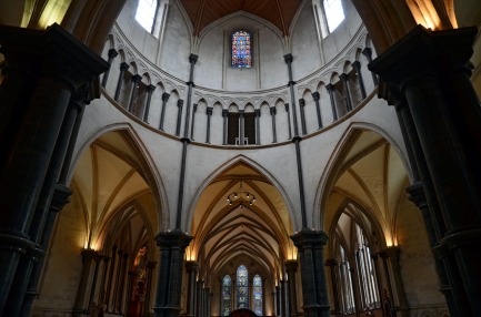UK: Since I'm fond of Purbeck marble, I just had to visit Temple Church in London. Well, it was destroyed during the war, but reconstructed with the medieval array of Purbeck marble columns. Photo: Per Storemyr.